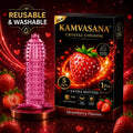 Strawberry flavour crystal condom