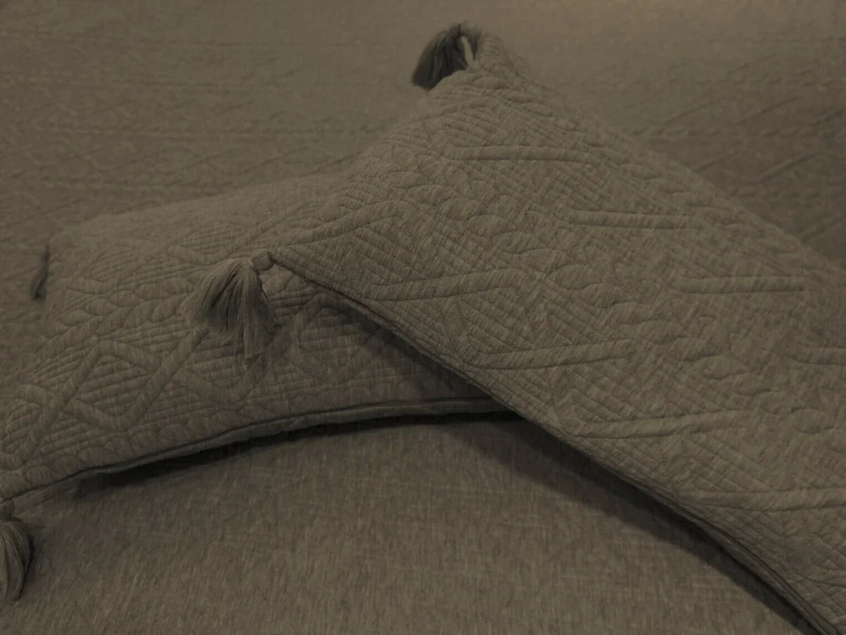 olive knitted bedcover set| 90 X 108