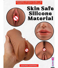 Male Masturbator Realistic Vagina and Mouth with Teeth and Tongue Nose Pocket Pussy Sucking Masturbator Cup Sex Toys