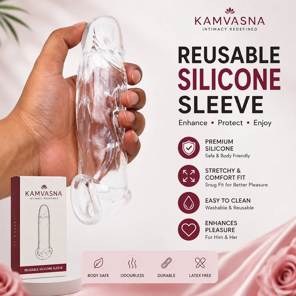 6inch Transparent Silicone Condom|| Washable And Reusable