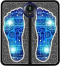 Foot Massager Feet Massage Machine ,Electronic Muscle Stimulator Massage Mat USB Rechargeable Massager (Black)