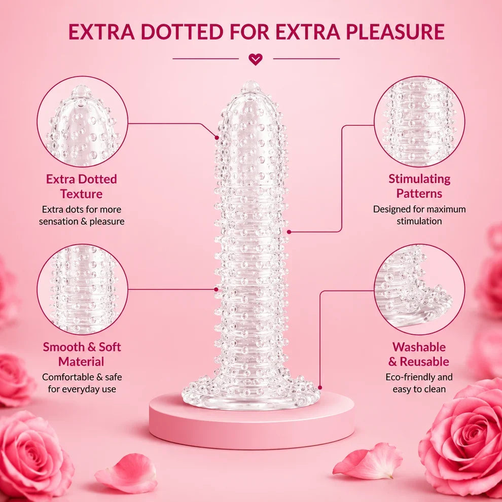||Wellora||Crystal Dotted Reusable Condom