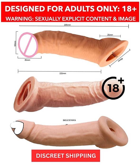 Soft Silicon Men Reusable Dragon Condom With Extra Length And Girth Extension | Penis Sleeve For Men