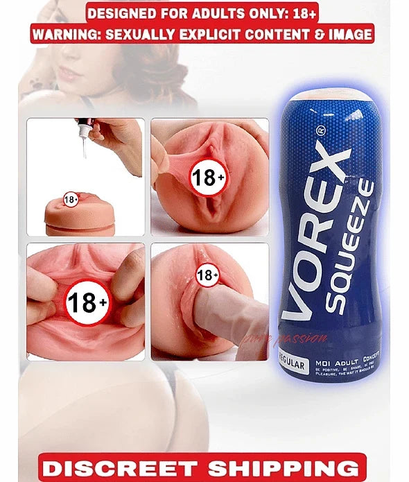 VOREX Fleshlight Mast.urbator Real Feel pussy Toy For Men Male Stroker Mini Cup Mastur.bator Sex Toy For Men- Bluemoon