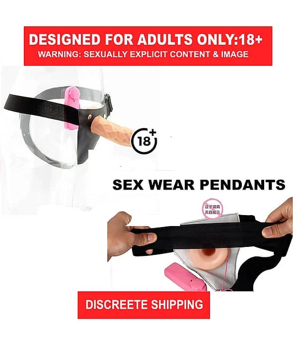 Hollow Strap On Dildo And Condom With Vibration||Male And Female