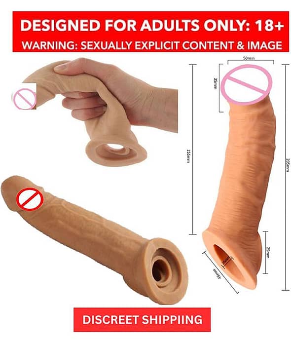 Soft Silicon Men Reusable Dragon Condom With Extra Length And Girth Extension | Penis Sleeve For Men