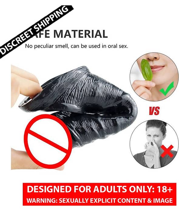Soft Silicon Men Reusable 8inch Dragon Condom With Extra Length And Girth Penis Sleeve For Men Black Sleeve